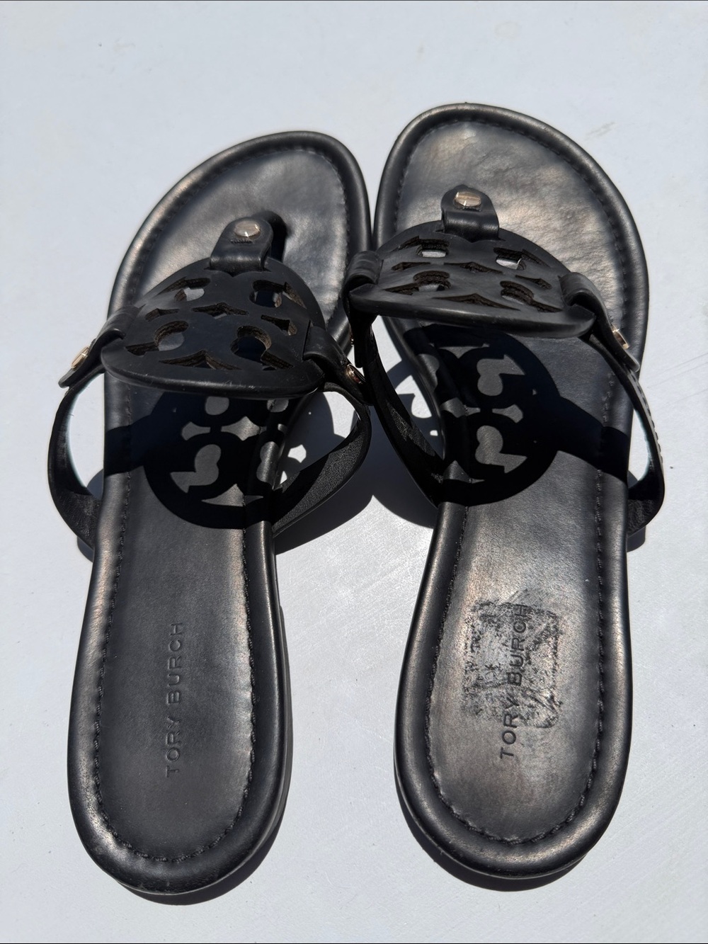 Tory Burch Miller Sandals In Black-Sz 8.5 - Picture 11 of 14